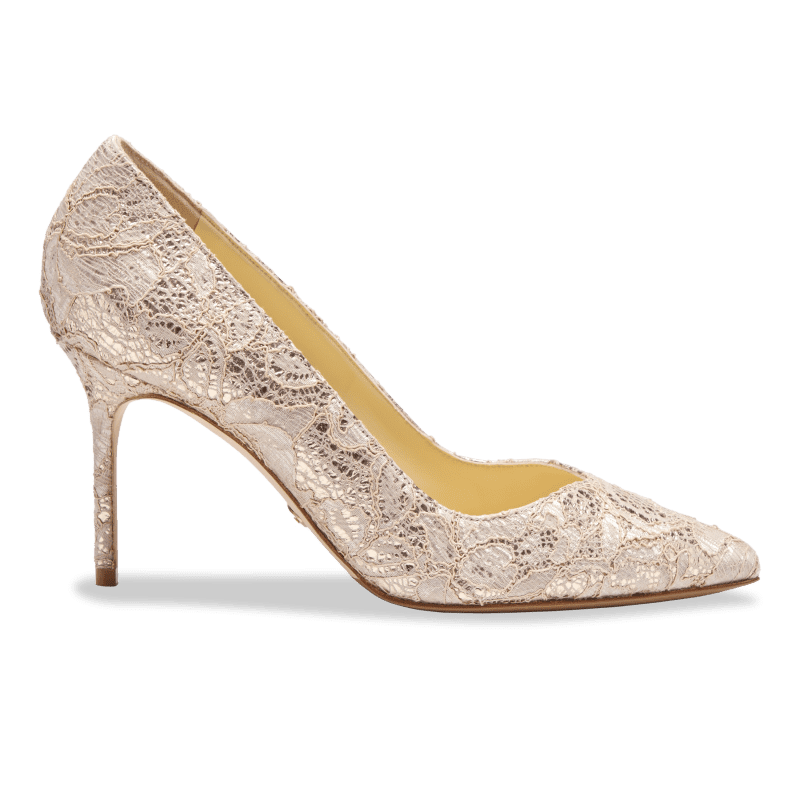 Perfect Pump 85 in Gold Lace