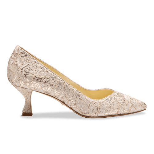 Perfect Kitten Pump 50 in Gold Lace