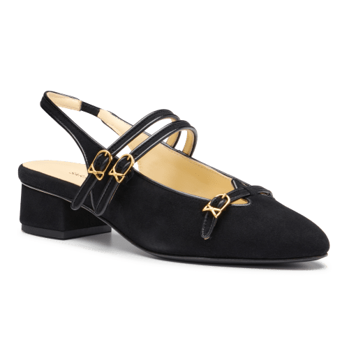 24 06 05 SF 06 B MaryGailMaryJaneSling30 BlackSuede