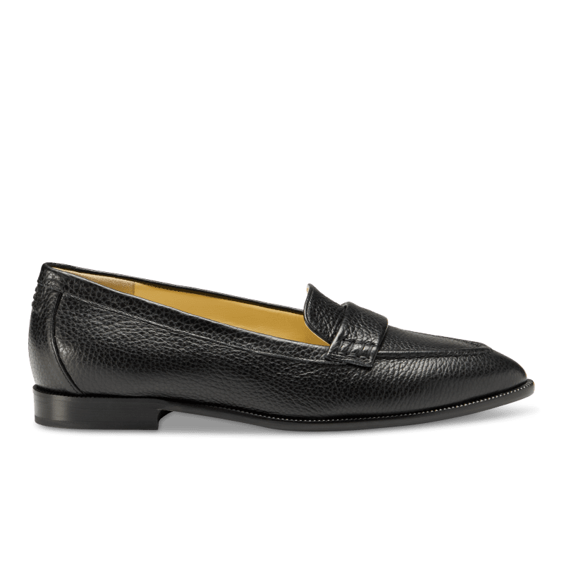 Judy Loafer in Black Pebbled Leather