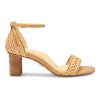 Perfect Block Sandal 60 in Almond Raffia