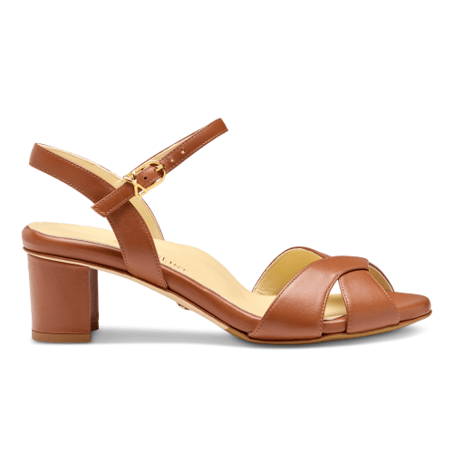 Perfect Crossover Sandal 50 in Cognac Calf