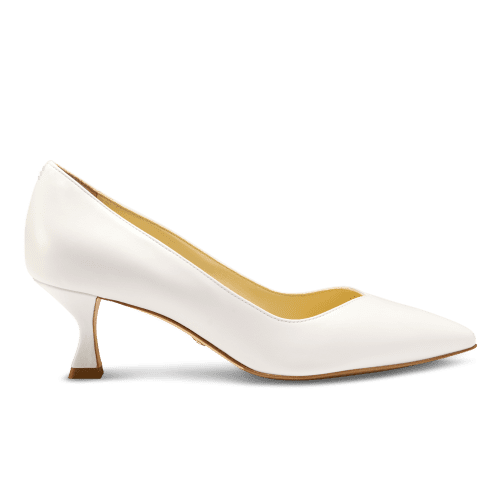 Perfect Kitten Pump 50 in White Calf