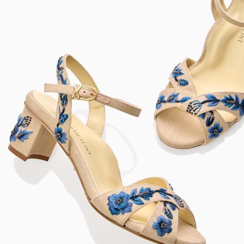 25 01 14 SF 07 PERFECT CROSSOVER SANDAL 50 NAVY FLORAL LINEN 03