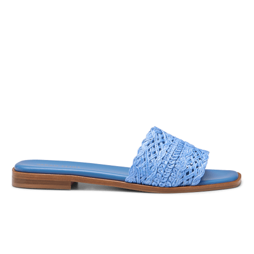 Lisa Slide in Blue Raffia