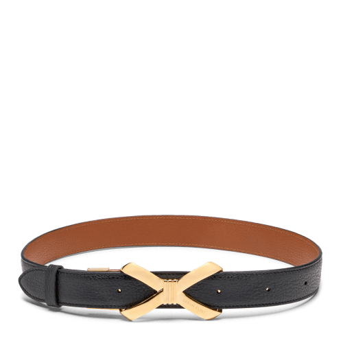 Reversible Mirjana Belt in Black And Cognac Calf