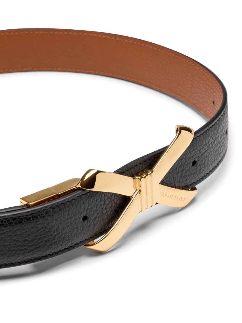 25 01 14 SF 20 MIRJANA REVERSIBLE BELT Black Saddle A 02