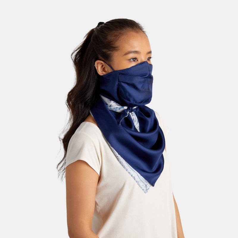 6 ReversibleFaceScarf BlueSolid OnModel UpSide min