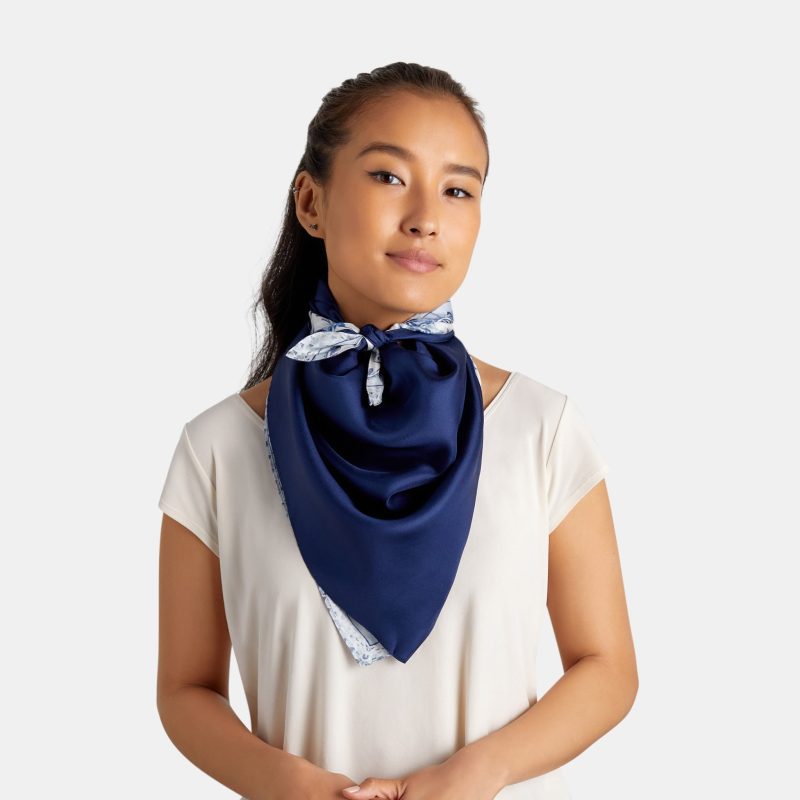 7 ReversibleFaceScarf BlueSolid OnModel Down min