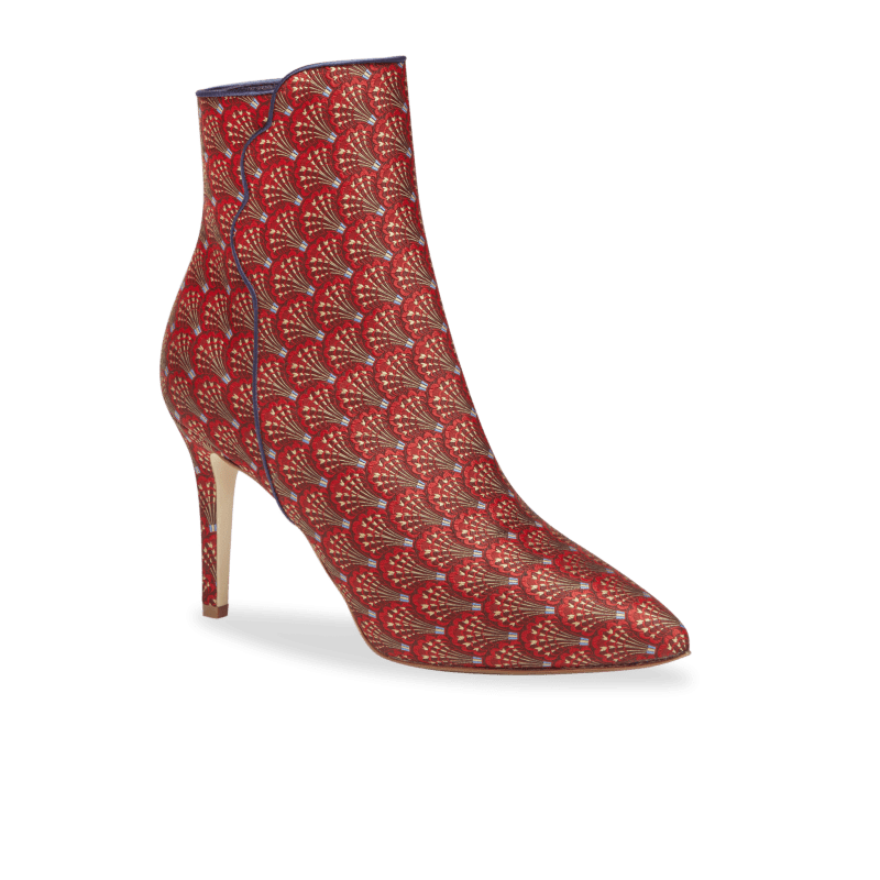 DressBootie90 RedViennaJacquard 3q3