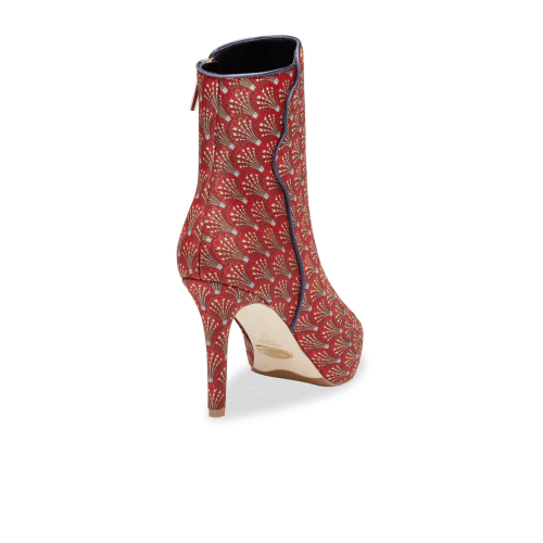 DressBootie90 RedViennaJacquard back4