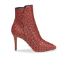 Perfect Dress Bootie 90 in Red Vienna Jacquard