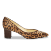 50mm Italian Made Pointed Toe Perfect Emma Pump in Chocolate Leopard Hair Calf