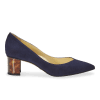 50mm Italian Made Pointed Toe Perfect Emma Pump in Navy Suede