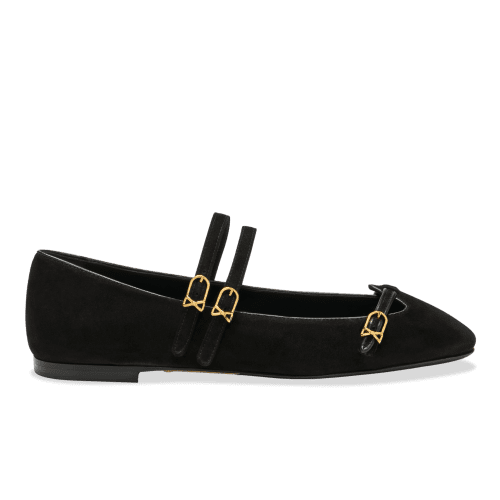 Mary Gail Mary Jane in Black Suede