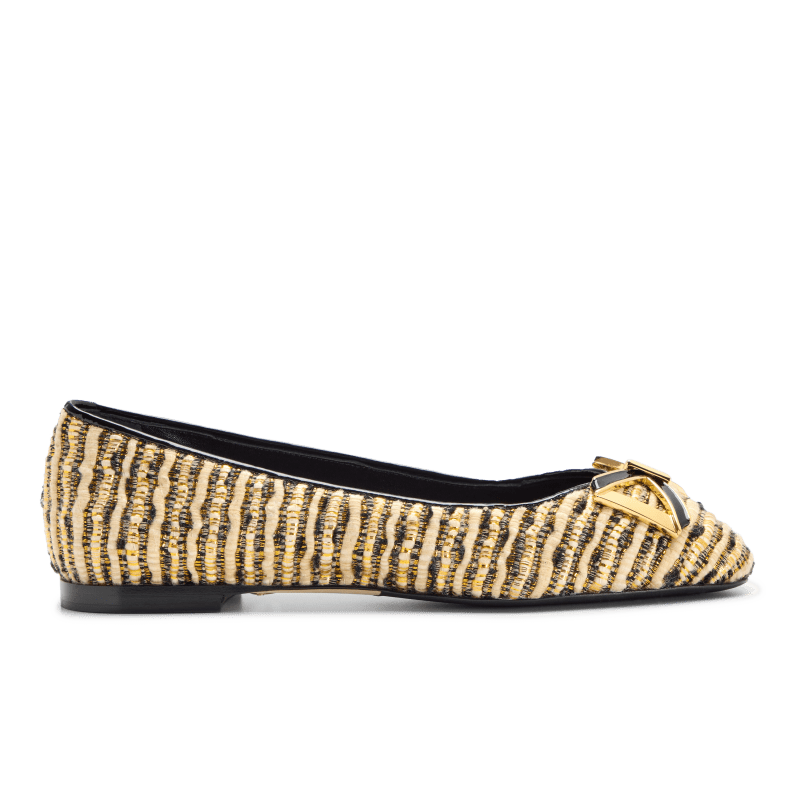 Mirjana Ballerina in Black and Gold Boucle