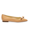 10mm Italian Made Natalie Pointed Toe Flat in Sand Calf