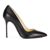 100m Italian Made Pointed Toe Pump in Black Calf