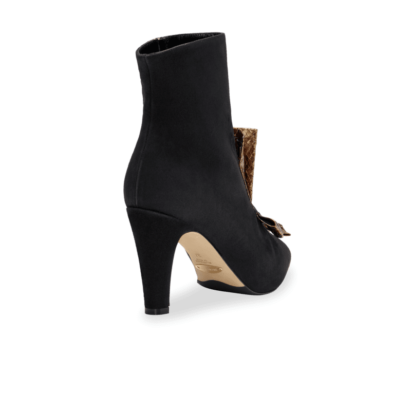 PerfectAbigailBowBootie90 BlackSuede Back4