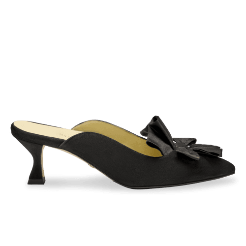 Perfect Abigail Kitten Mule 50 in Black Suede