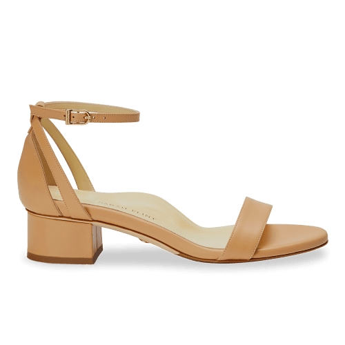 30mm Italian Made Perfect Block Sandal in Sand Calf