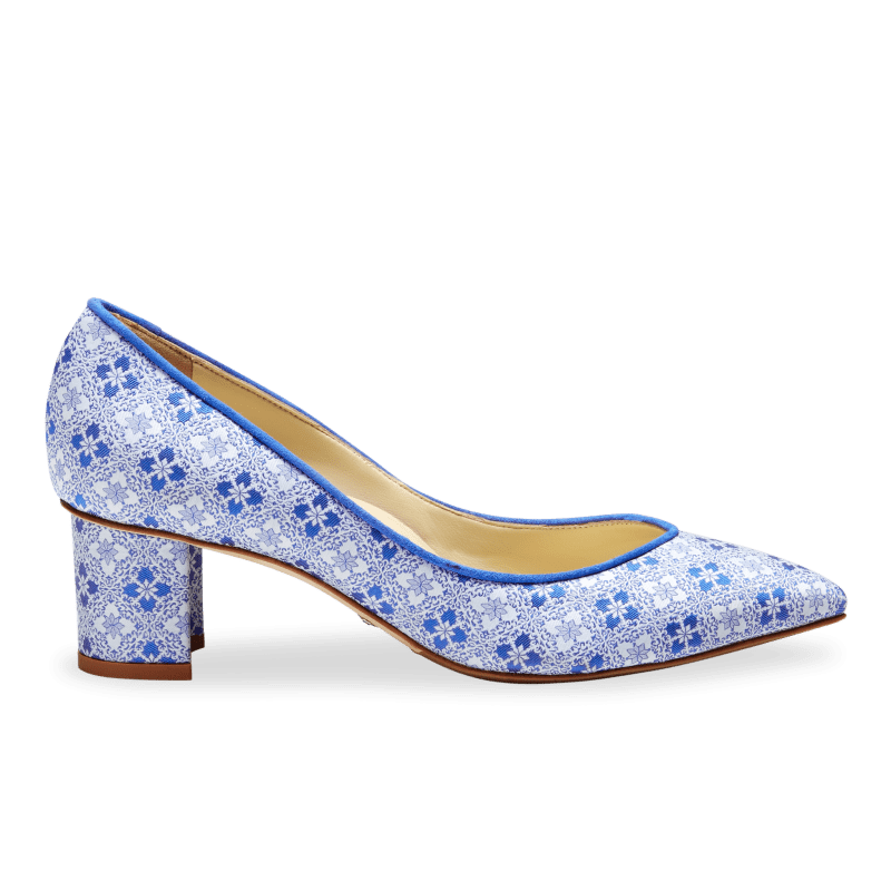 Perfect Emma in Azulejos Blue Jacquard