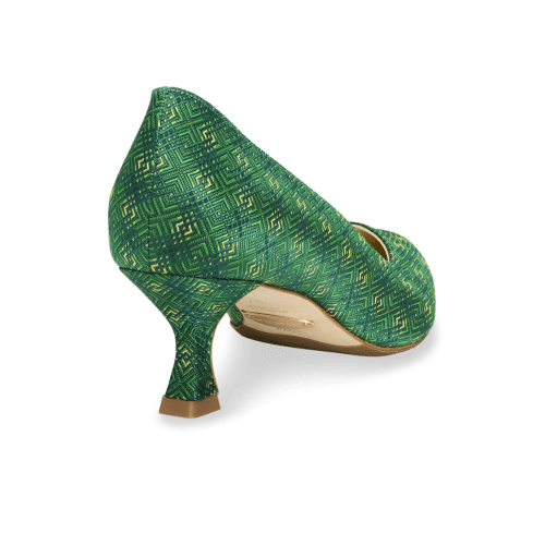 PerfectKittenPump50 GreenJacquard Bac4