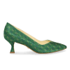 Perfect Kitten Pump 50 in Court Green Jacquard