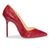 Perfect Pump 100 in Red Croc Embossed Nappa