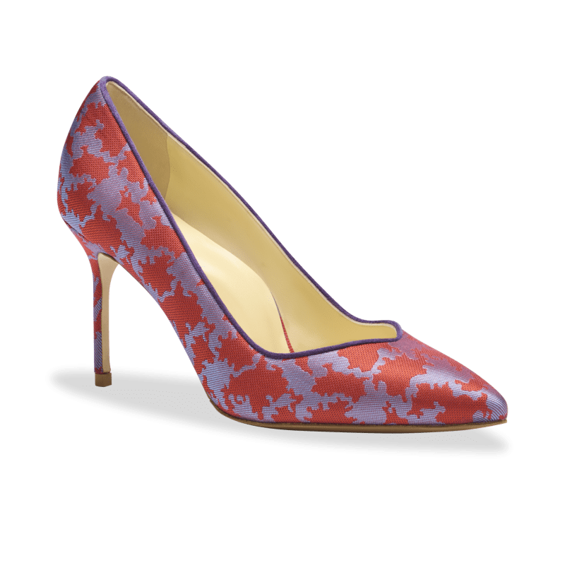 PerfectPump85 ScarletMauveSilkJacquard 3q3