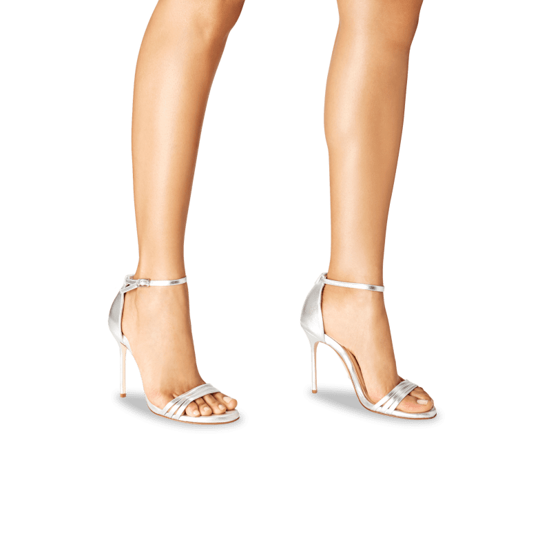 PerfectSandal100 SilverNappa4 OnModel