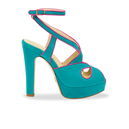 Perfect Sharon 120 in Turquoise Suede