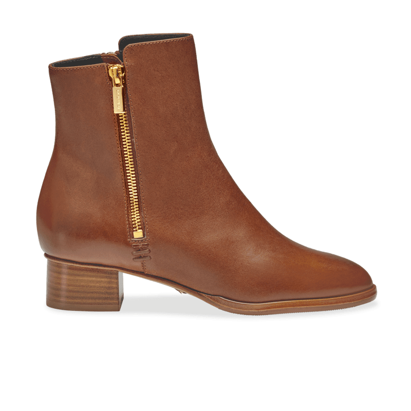 Perfect Zip Bootie 30 in Saddle Vachetta