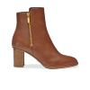 Perfect Zip Bootie 70 in Saddle Vachetta