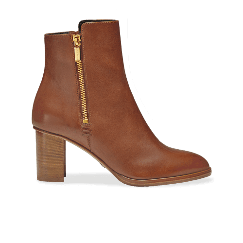 Perfect Zip Bootie 70 in Saddle Vachetta