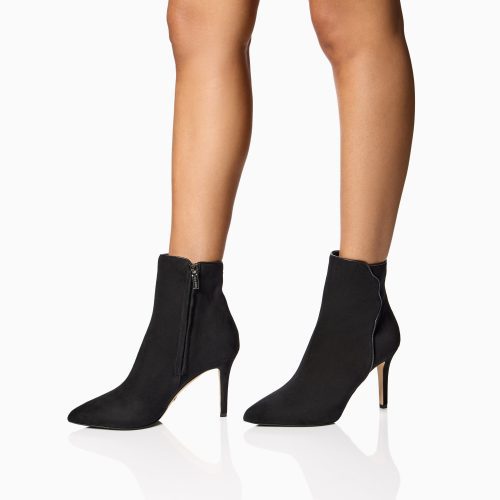 Perfect Dress Bootie 90 in Black Suede