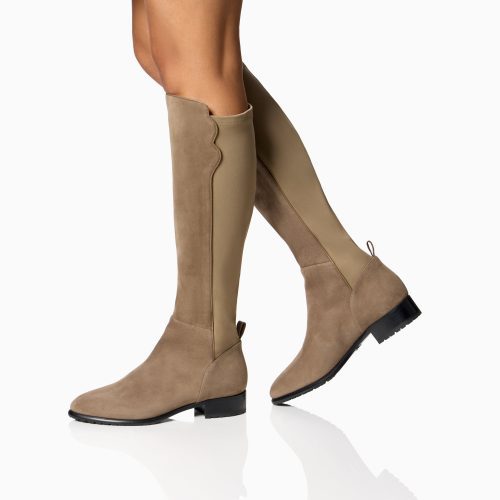 Perfect Stretch Boot 30 in Taupe Suede