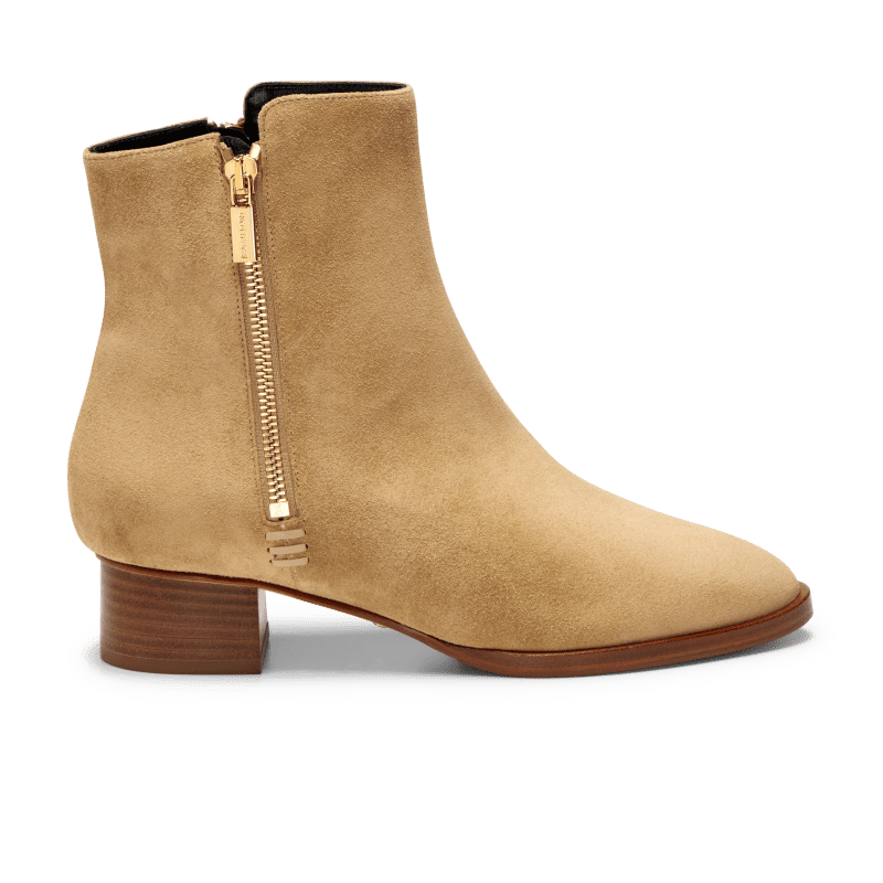 Perfect Zip Bootie 30 in Camel Crosta