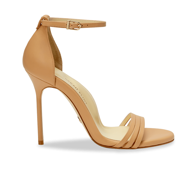 100mm Italian Made Pointed Toe Pump in Sand Calf