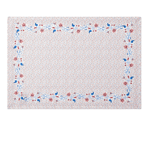 Placemats BurgundyFloralCotton 02 Overhead compressed