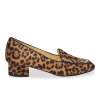 30mm Italian Made Rosie Flat in Chocolate Leopard Hair Calf