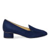 30mm Italian Made Rosie Flat in Navy Suede