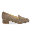 30mm Italian Made Rosie Flat in Taupe Suede