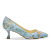 Sarah Flint X Gracie Perfect Kitten Pump 50 in Blue Tropics Jacquard