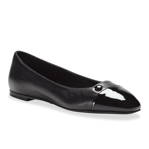 SacchettoBalletFlat BlackNappa3 Q3