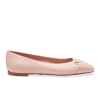 10mm Italian Made Sacchetto Ballet Flat Squared Toe Flat in Pink Nappa