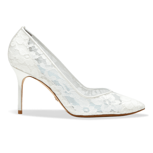 Over The Moon Perfect Pump 85 White Lace