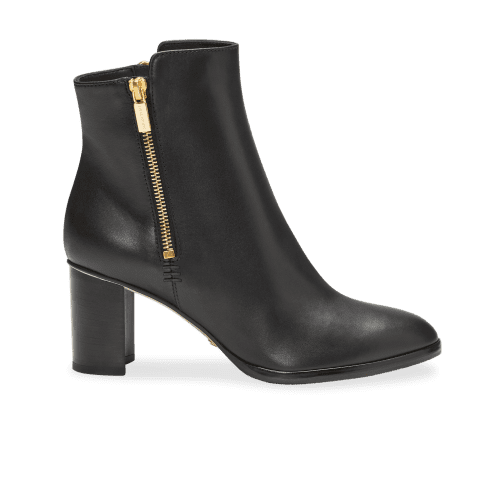 70mm Italian Made Perfect Zip Bootie in Black Calf