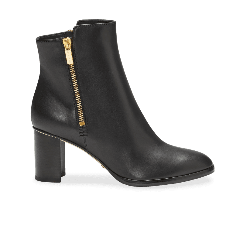 70mm Italian Made Perfect Zip Bootie in Black Calf