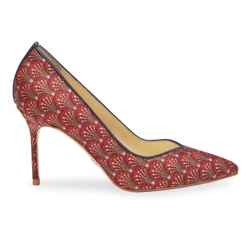 Perfect Pump 85 in Red Vienna Jacquard